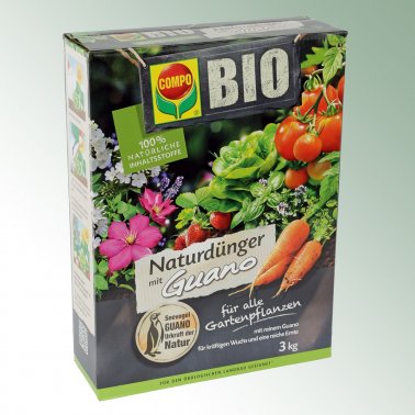 COMPO Bio Naturdünger mit Guano, 7-4-5, Pack = 3 kg 1