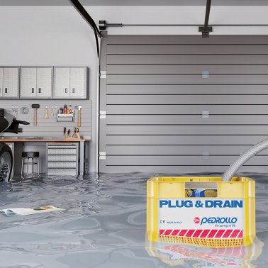 Notfall-Box Pedrollo Plug&Drain, Keller auspumpen bei Überschwemmung,  Entwässerungspumpe mit Schlauch, Schnellkupplung Storz 32