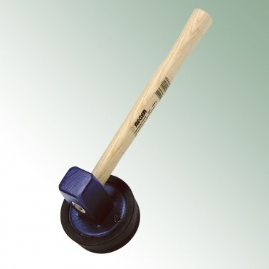SIEGER-Plattenlegerhammer runder Gummikopf, mit Stiel 1