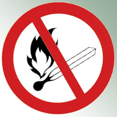 Verbotszeichen Feuer, offenes Licht und Rauchen verboten 1