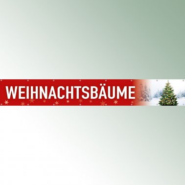Werbebanner Motiv Weihnachtsbäume 350 x 50 cm 1