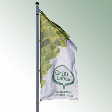 Hissflagge 300 x 120 cm Grün ist Leben 1