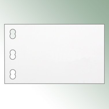 Standschild-DL 100 x 60 mm, weiß, unbedruckt, 50 Stück