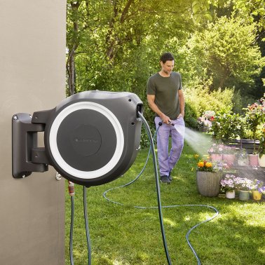 GARDENA Wand-Schlauchbox, RollUp M/L, 25 m