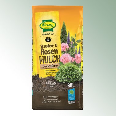 Frux Stauden- & Rosenmulch BIO Gartenfaser - torffrei, 60 l