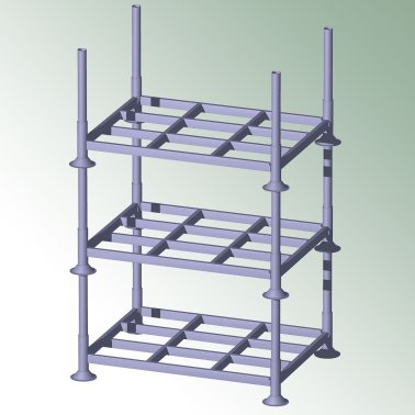 Stapelpaletten, Grundgestell / Euro-Rack, 137 cm x 100 cm
