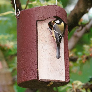 SCHWEGLER Nisthöhle 1B, Flugloch 32 mm, Holzbeton, braun