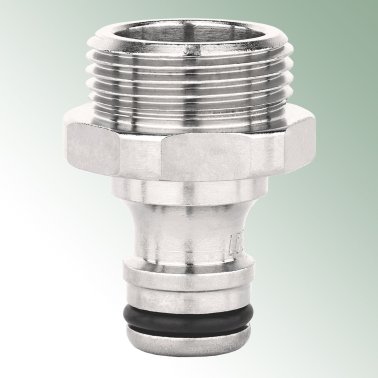 WaterProfi Gerätestecker, Anschluss 3/4'' AG, aus vernickeltem Messing