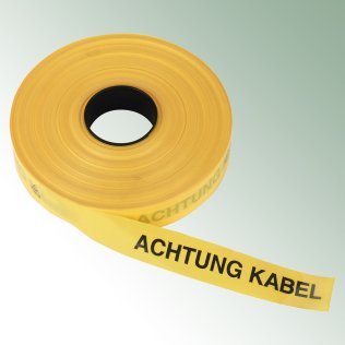 Trassenwarnband, gelb Achtung Kabel, 40 mm x 250 m