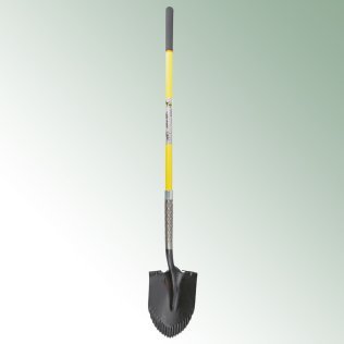 MEYbest HORNETS Spatenschaufel, mit langem Fiberglasstiel, scharfe Grabezahnung