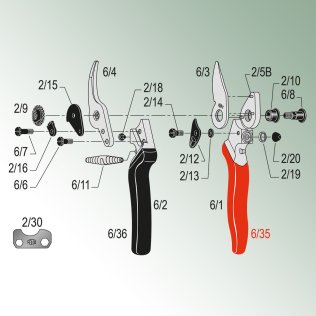 FELCO-skydd för bladhandtag för modell 6, 8, 9, 6/35 C