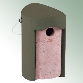 SCHWEGLER Nisthöhle 1B, Flugloch 32 mm, Holzbeton, grün