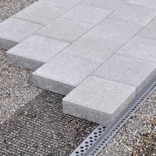 steinfix® netz h22, Randabschlussprofil grau, 22 mm x 2 m