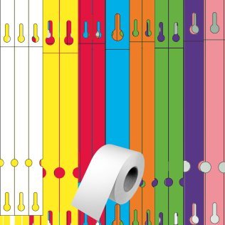 Opti-Schlaufenetiketten - unbedruckt TT-Oberfläche