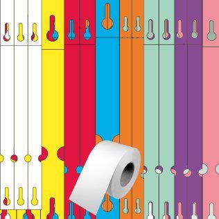 Thermo-Transfer-Schlaufenetiketten - unbedruckt TT-Oberfläche