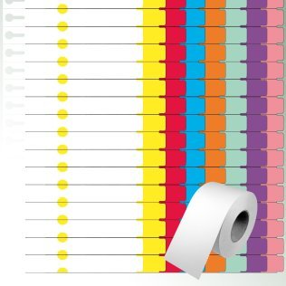 Thermo-Transfer-Schlaufenetiketten - unbedruckt - Querrichtung