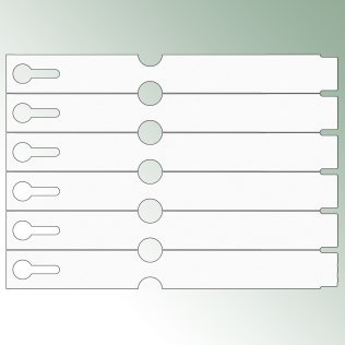 Thermo-Transfer-Schlaufenetiketten - unbedruckt - Querrichtung