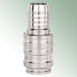 WaterProfi hose piece hose connector 3/4‘’, made of nickel-plated brass