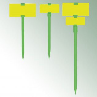 Schildblätter für Janus-Stäbe 43 x 100 mm - gelb