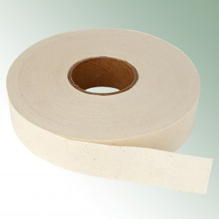 Baumband aus Baumwolle 35 mm breit, Rolle = 100m weiß