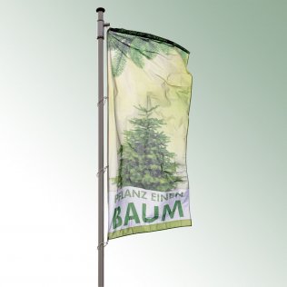 Hissflagge 300 x 120 cm Pflanz einen Baum  Nadelbaum