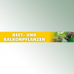 Werbebanner Motiv Beet- und Balkonpflanzen 350 x 50 cm