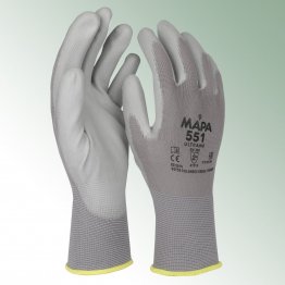Kunststoffhandschuh MAPA Ultrane 551, Gr. 7, grau