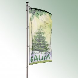 Hissflagge 300 x 120 cm Pflanz einen Baum  Nadelbaum